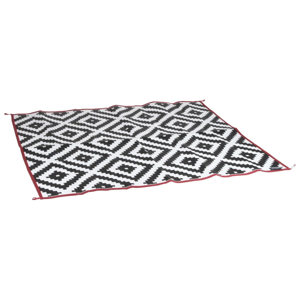 Bo-camp 428634 Outdoor Rug "chill Mat Lewisham M" 2x1.8 M Black And White