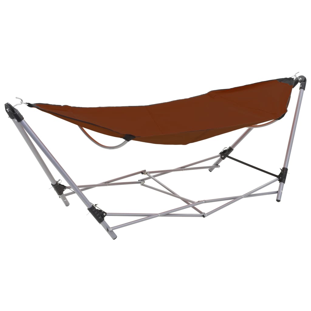 vidaXL 44367 Hammock With Foldable Stand Brown