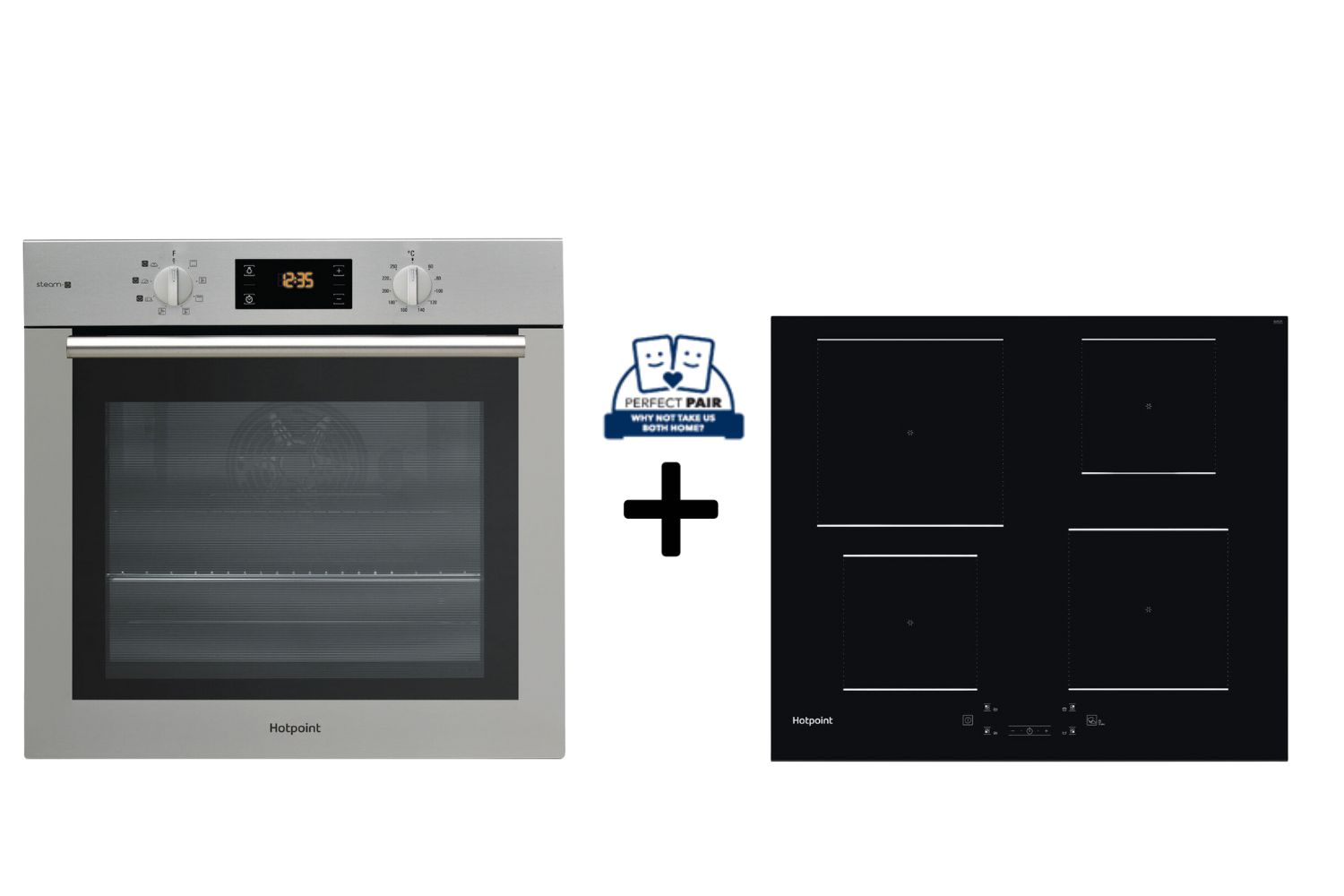 Hotpoint 60cm Induction Hob & Hotpoint Single Steam Oven Bundle Ireland