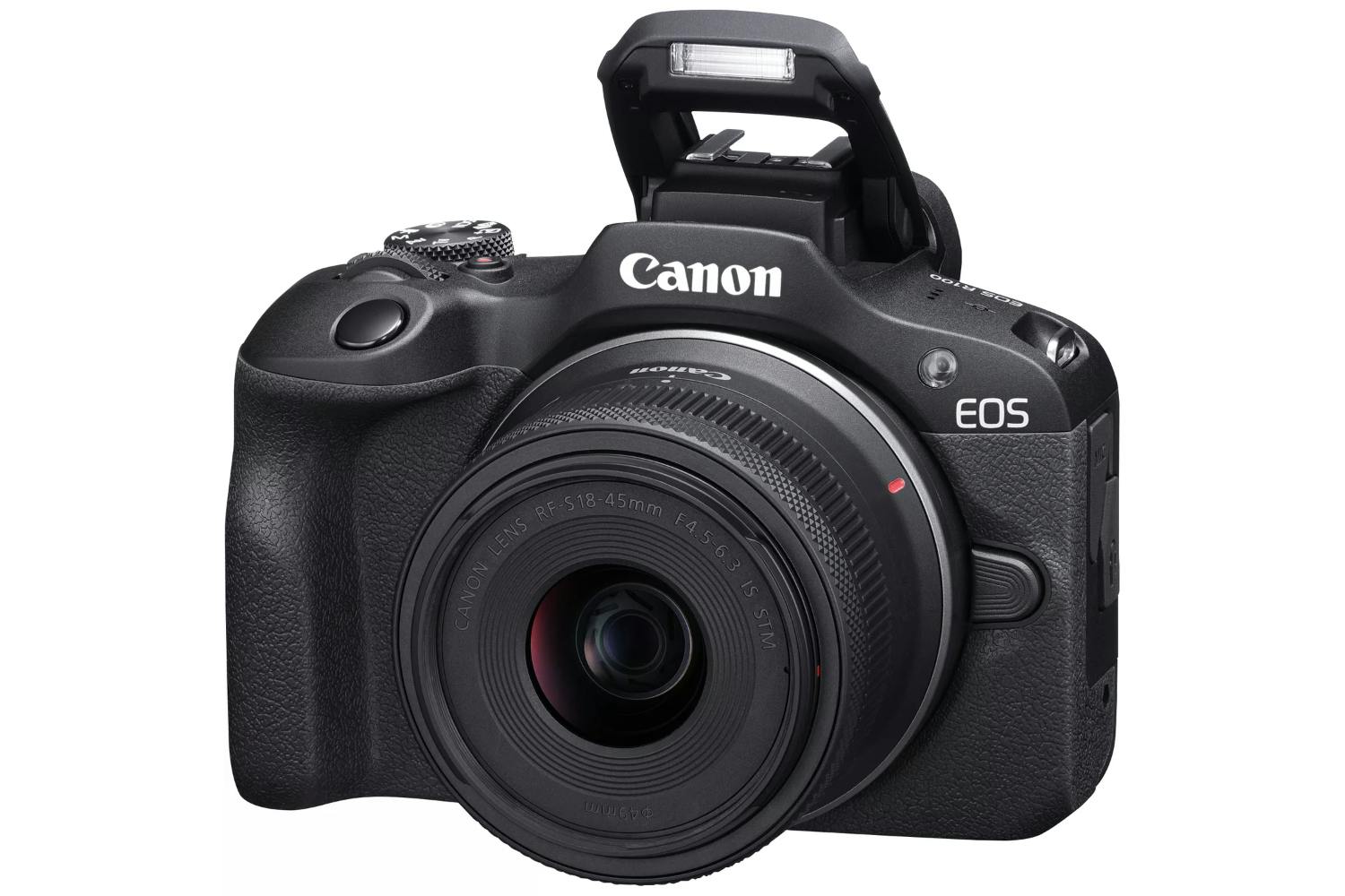 Canon EOS R100 RF-S 18-45mm Lens Mirrorless Camera, Black