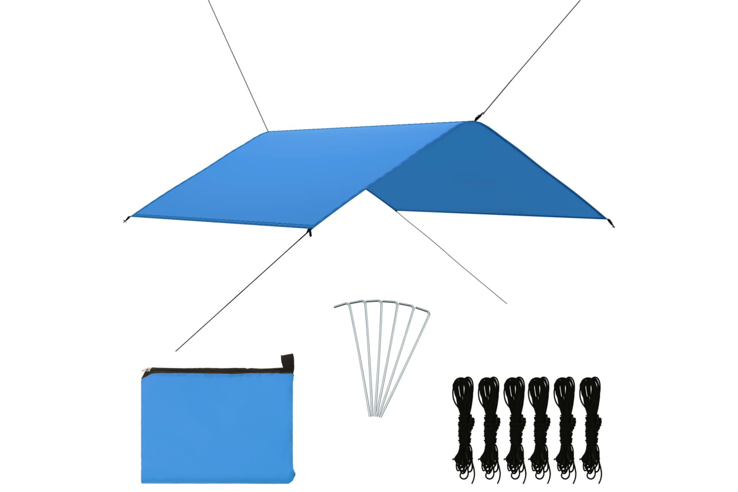 vidaXL 93060 Outdoor Tarp 4x4 M Blue