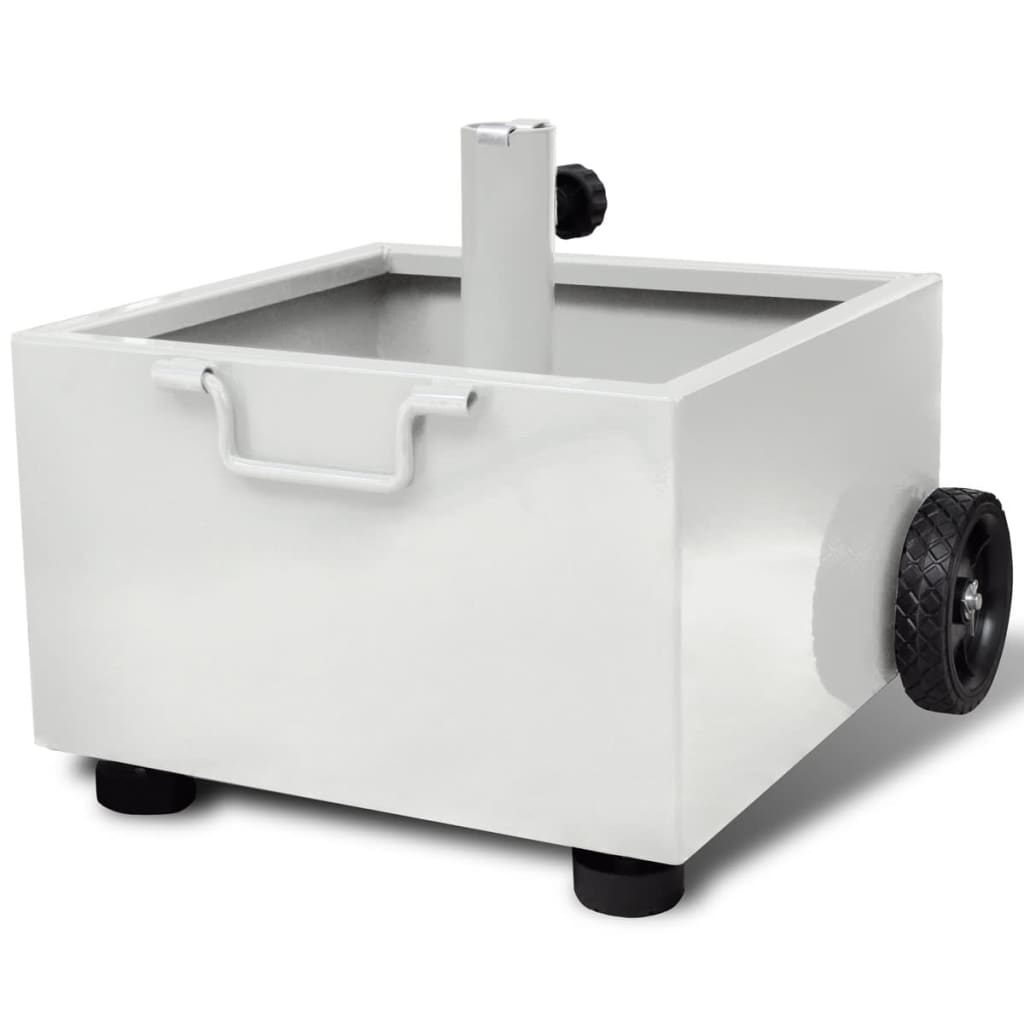 vidaXL 40908 Outdoor Umbrella Stand Plant Pot White