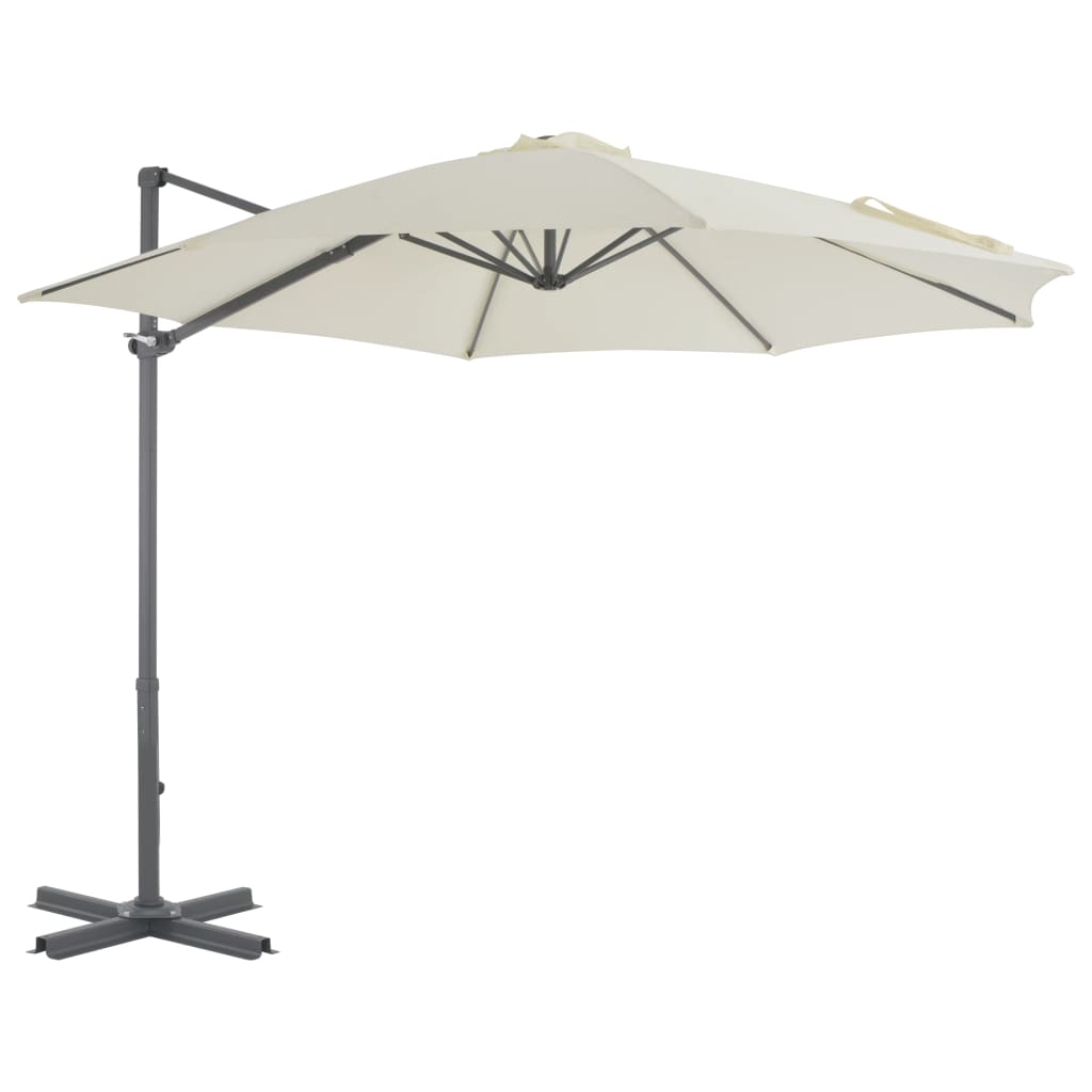 vidaXL 44620 Cantilever Umbrella With Aluminium Pole Sand 300cm