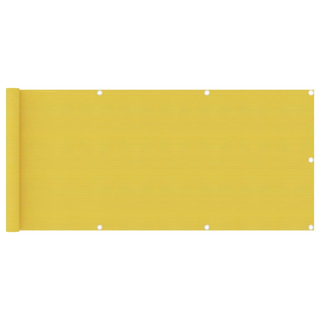 vidaXL 310993 Balcony Screen Yellow 75x400cm Hdpe