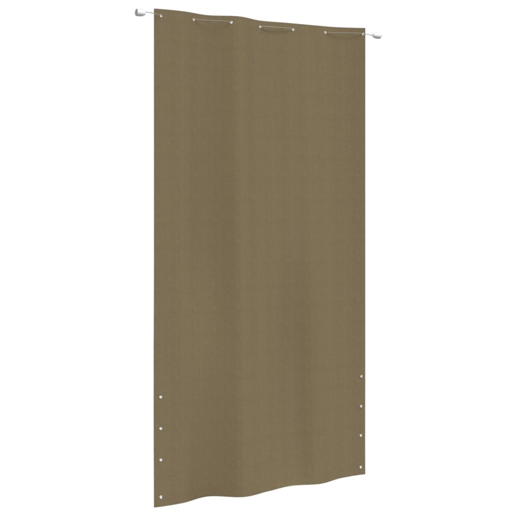 vidaXL 148526 Balcony Screen Taupe 140x240cm Oxford Fabric