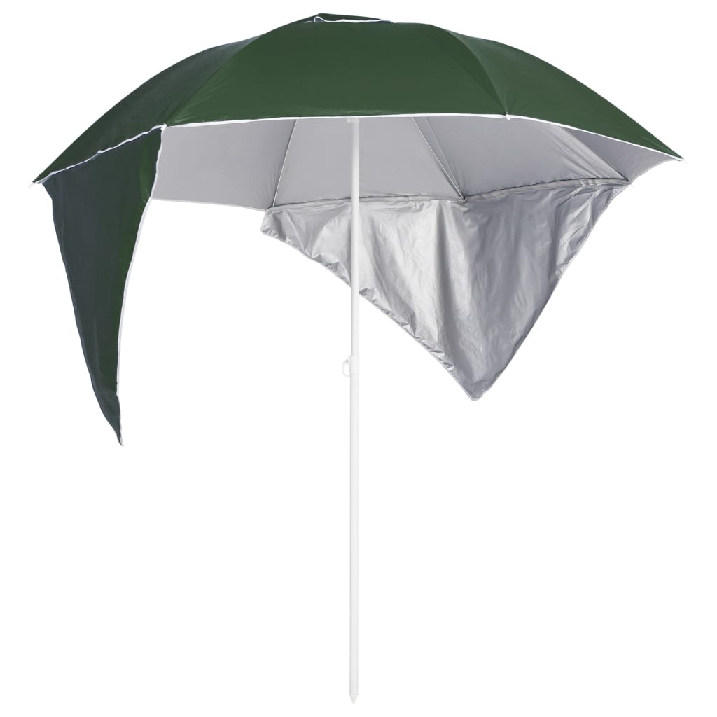 vidaXL 318838 Beach Umbrella With Side Walls Green 215cm