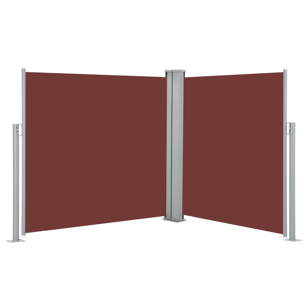 vidaXL 48451 Retractable Side Awning Brown 120x600cm