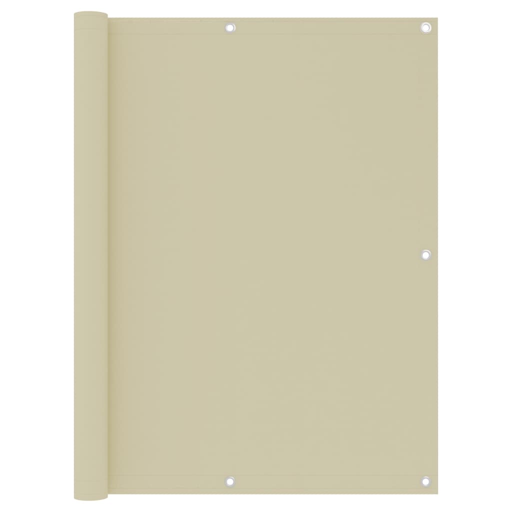 vidaXL 134957 Balcony Screen Cream 120x400cm Oxford Fabric