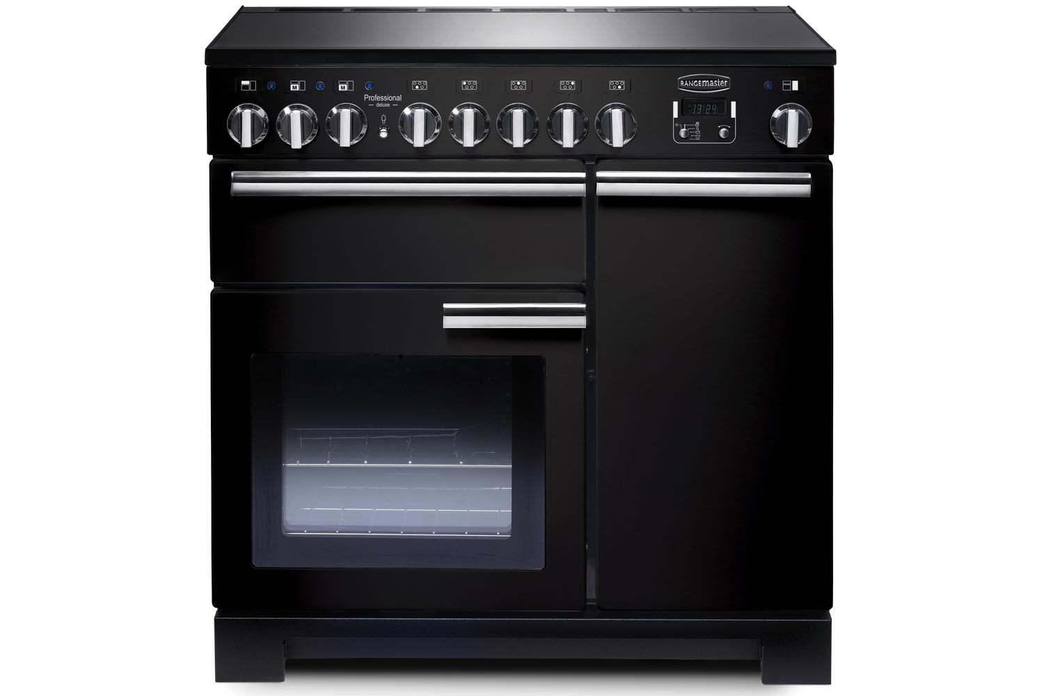 Rangemaster Pro Deluxe 90cm Electric Range Cooker | PDL90EIGB/C | Black