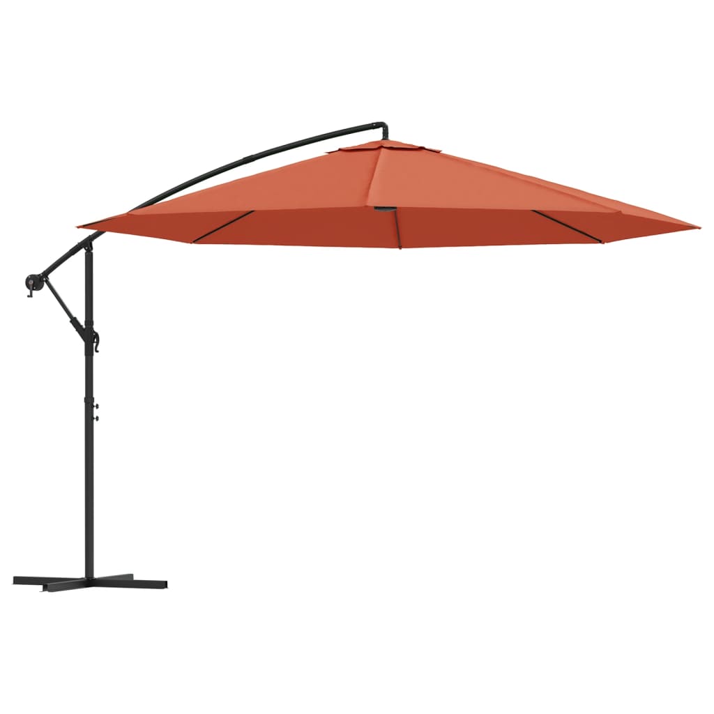 vidaXL 44508 Cantilever Umbrella With Aluminium Pole 350cm Terracotta