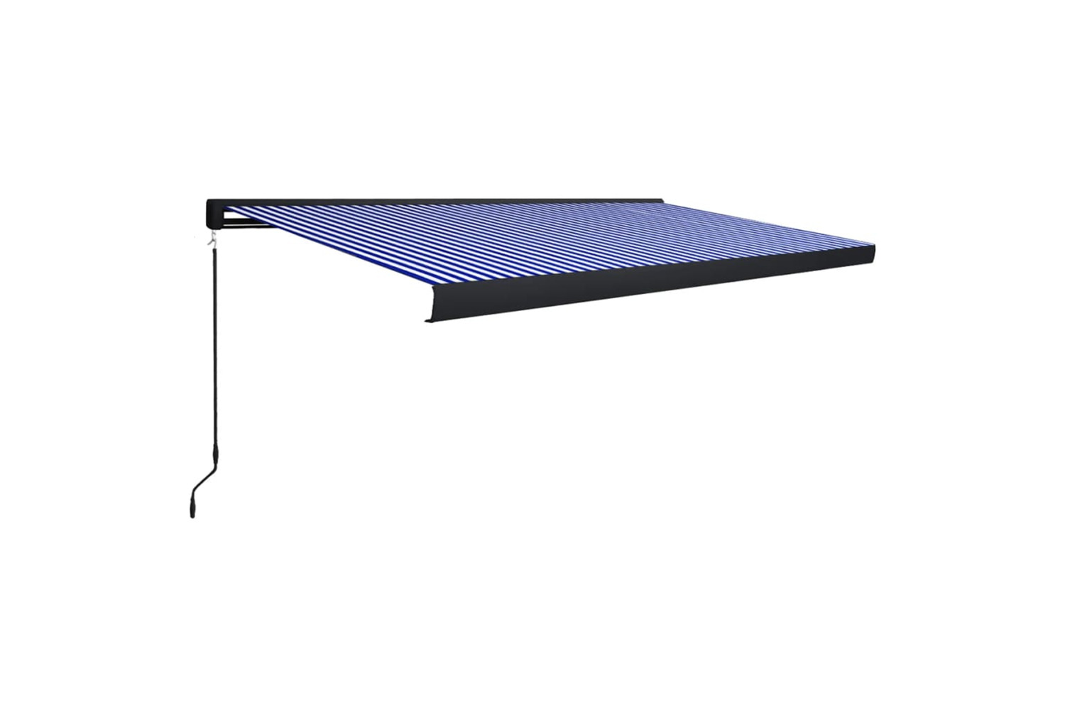 vidaXL 3052710 Manual Cassette Awning 500x300cm Blue And White