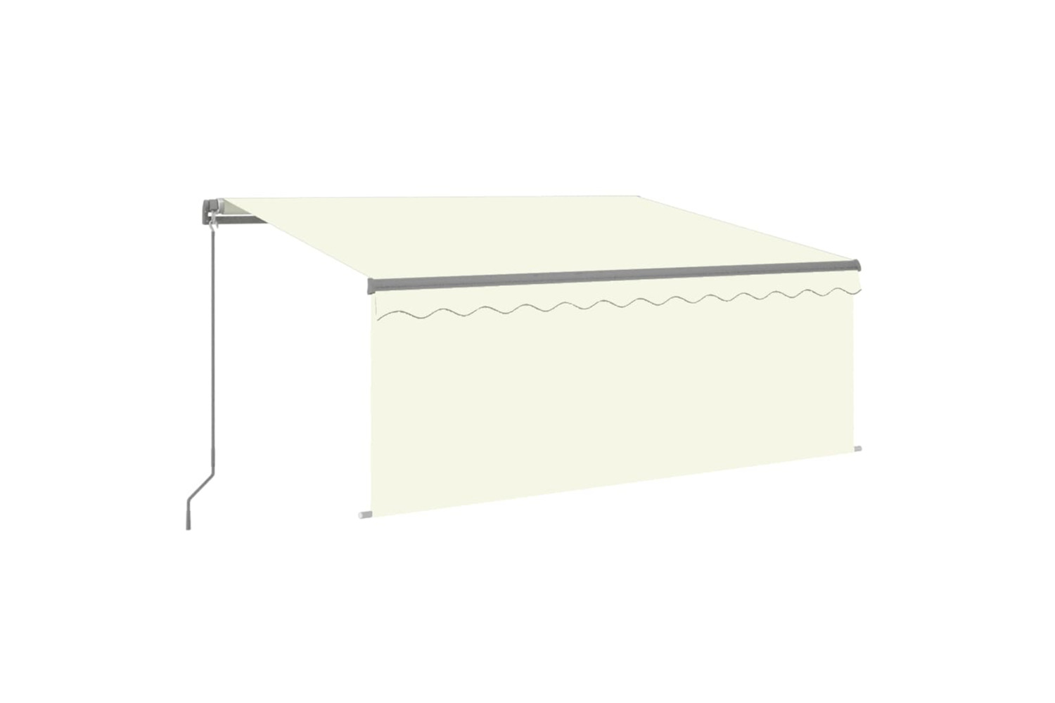 vidaXL 3069382 Manual Retractable Awning With Blind&led 3x2.5m Cream