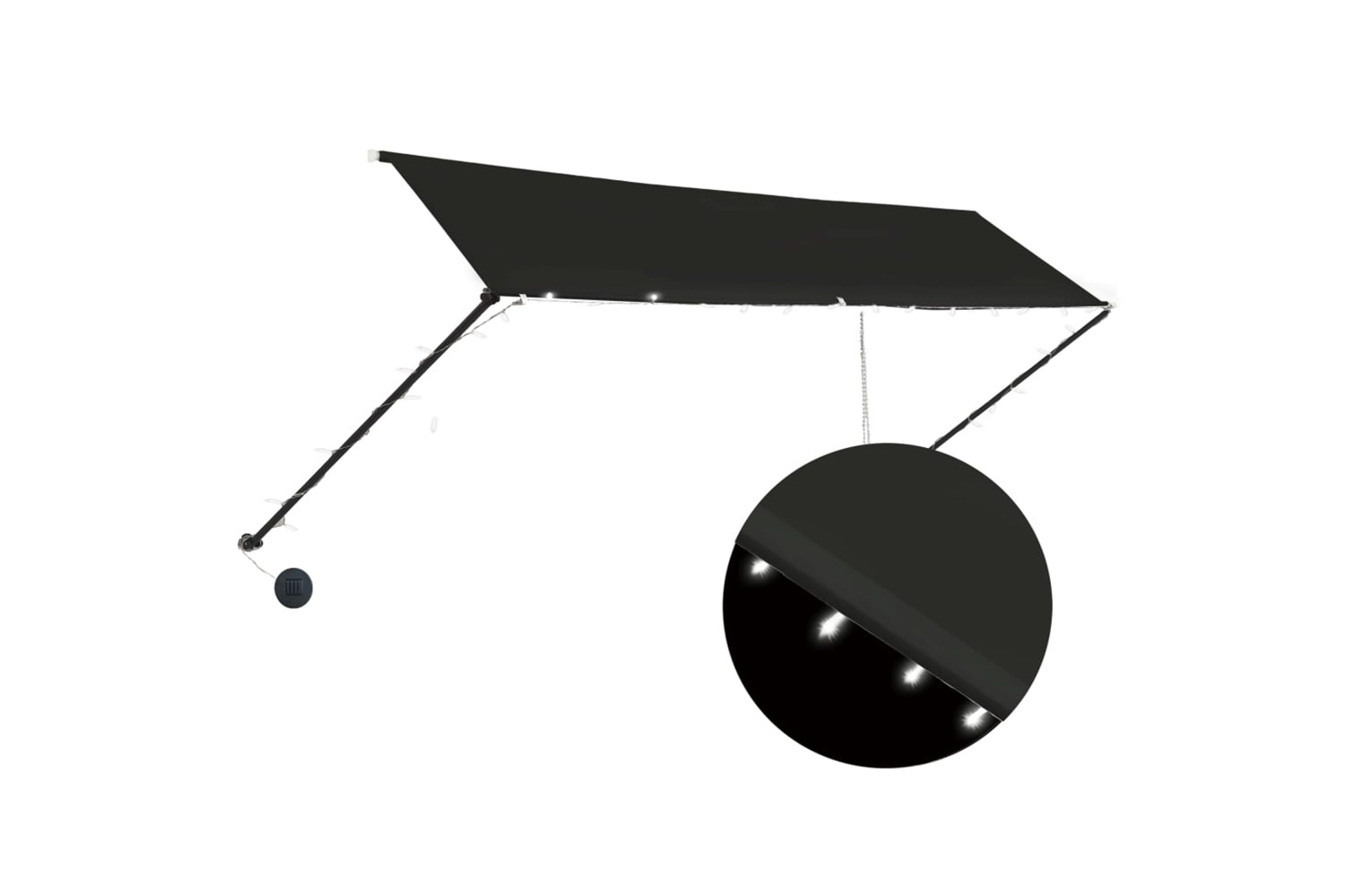 vidaXL 145920 Retractable Awning With Led 400x150cm Anthracite