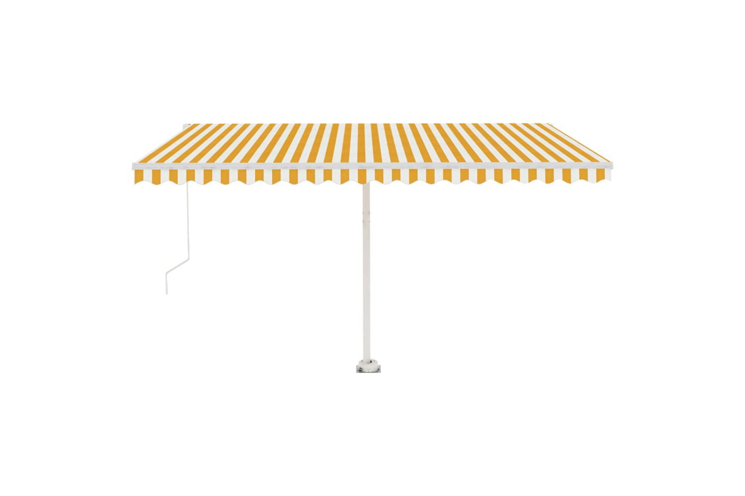 vidaXL 3069623 Manual Retractable Awning With Led 400x350cm Yellow And White