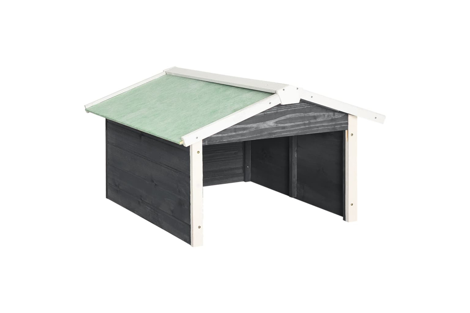 vidaXL 170879 Robotic Lawn Mower Garage 72x87x50cm Grey And White Firwood