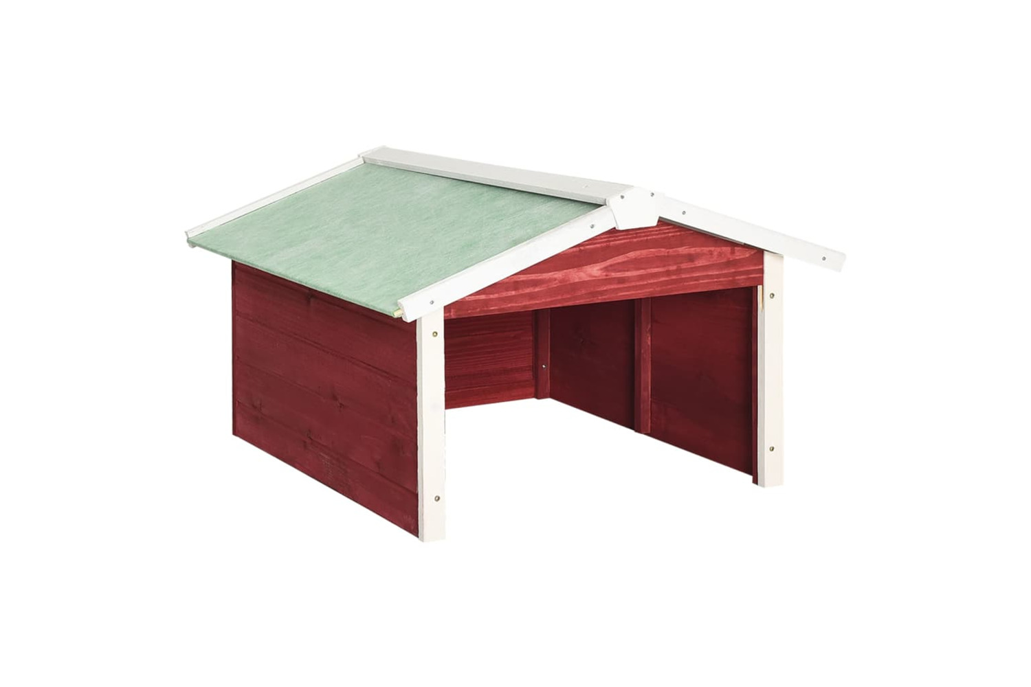 vidaXL 170881 Robotic Lawn Mower Garage 72x87x50cm Red And White Firwood