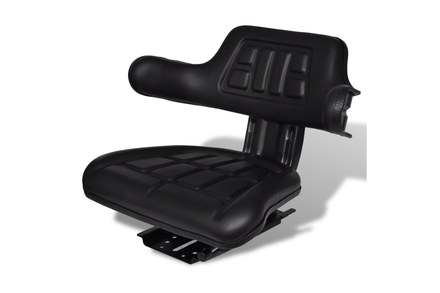vidaXL 210202 Tractor Seat With Backrest Black
