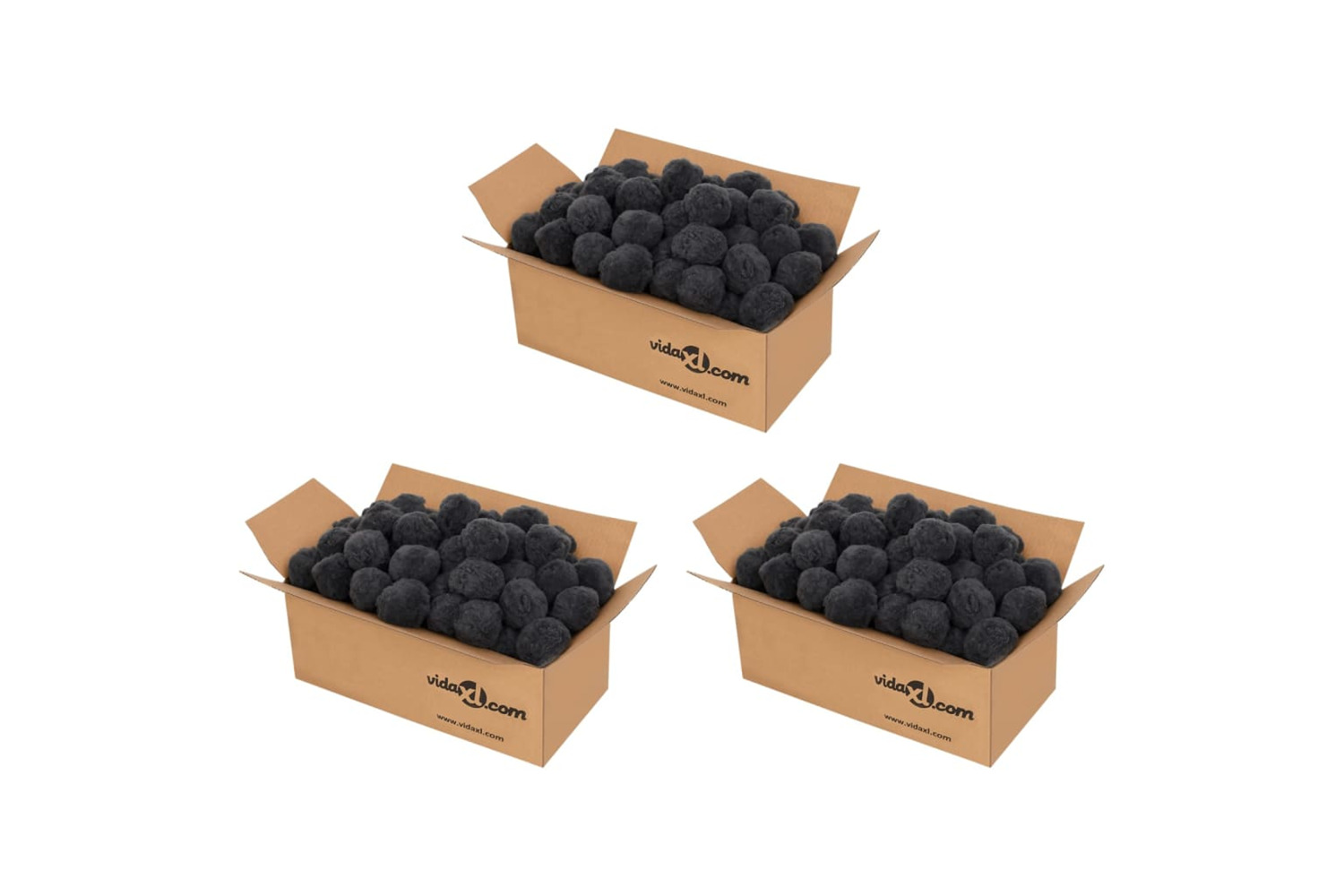 vidaXL 3155078 Odor Removal Pool Filter Balls Black 2100 G Polyethylene
