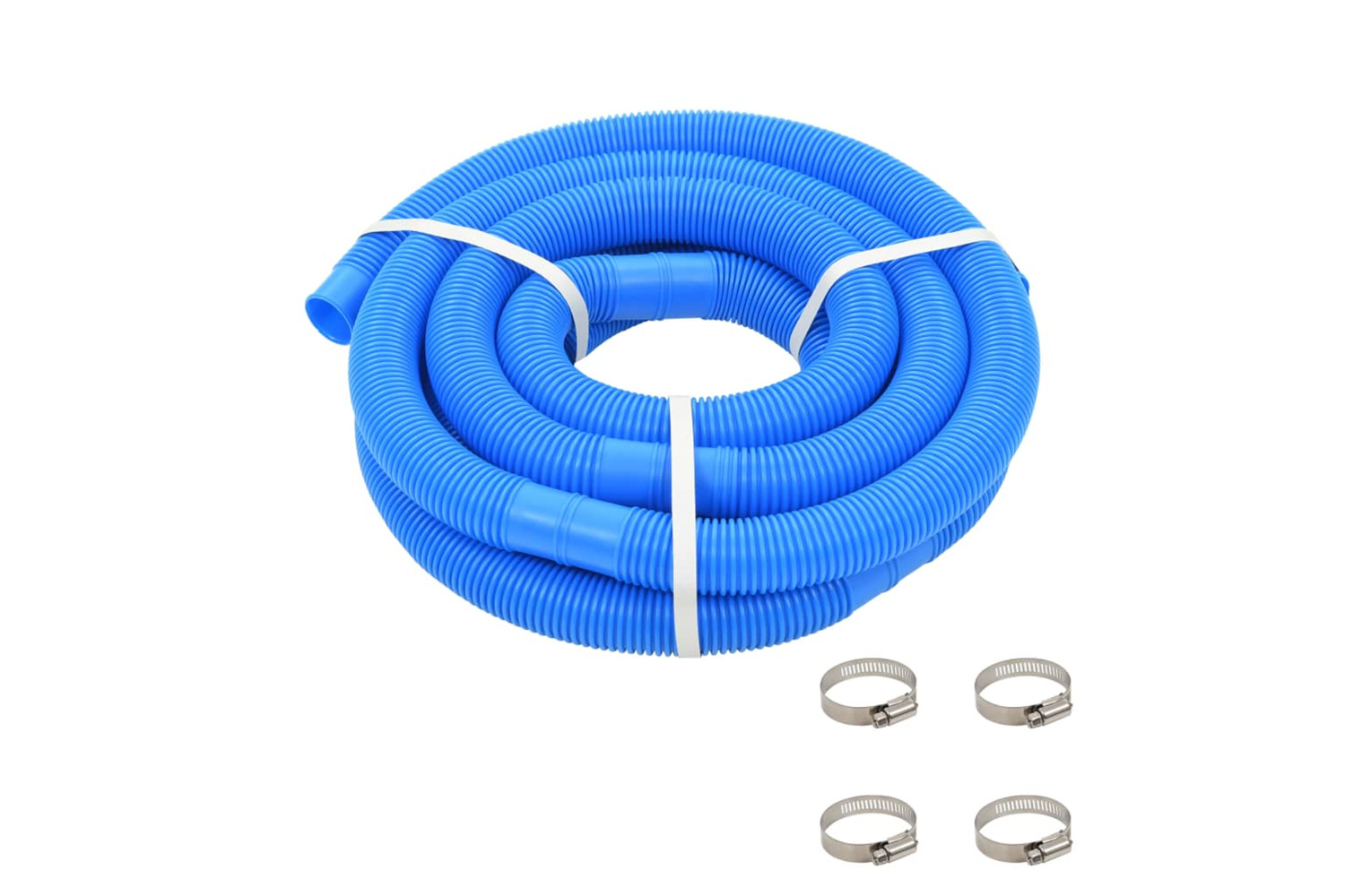 vidaXL 91749 Pool Hose With Clamps Blue 38mm 6 M