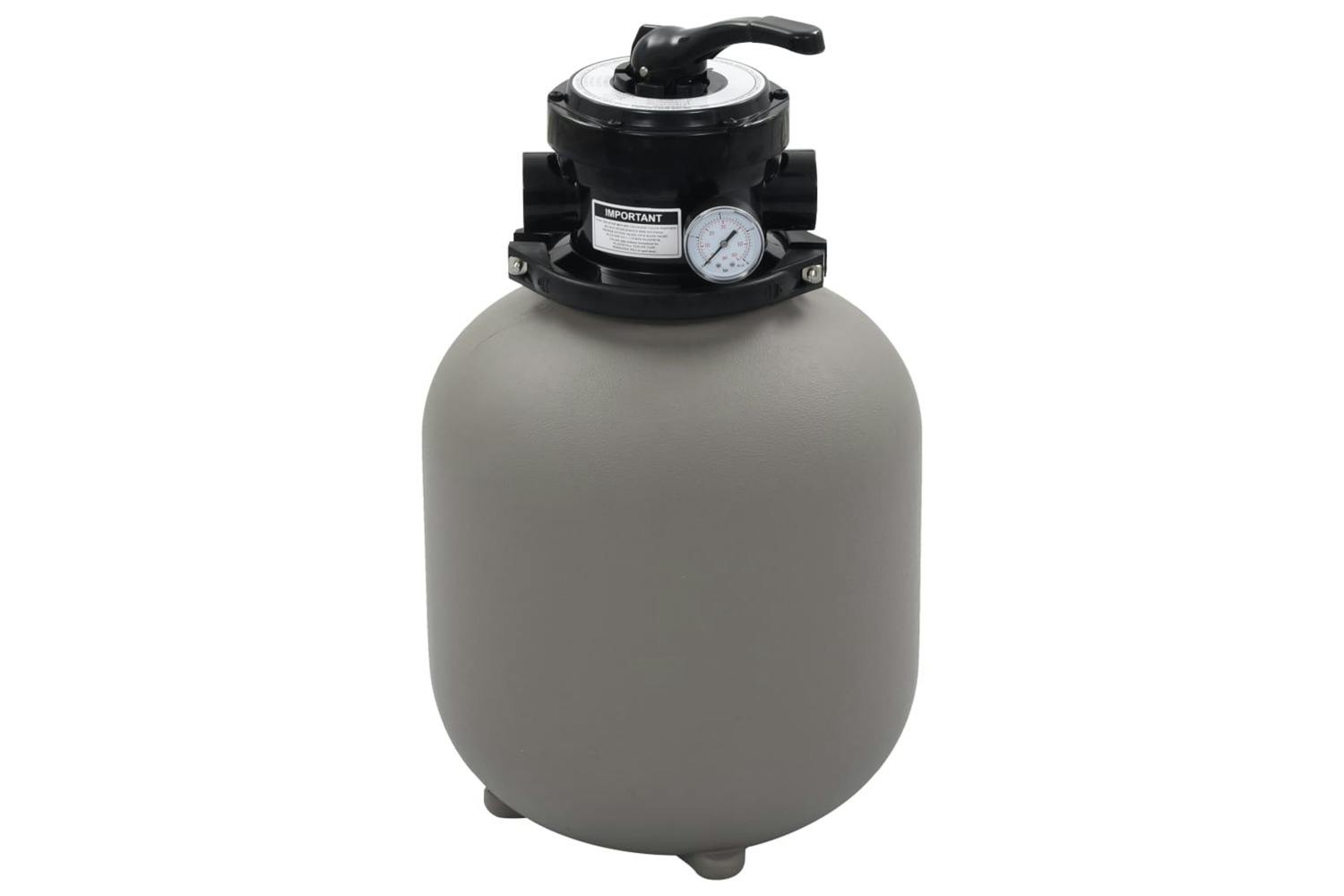 Vidaxl 91725 Pool Sand Filter With 4 Position Valve Grey 350 Mm