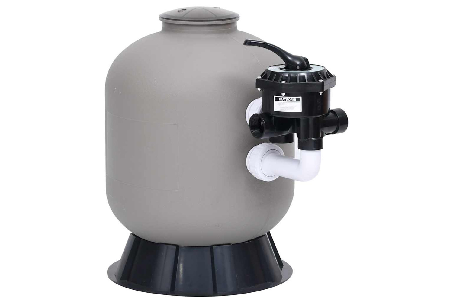 Vidaxl Pool Sand Filter With Side Mount 6-way Valve Grey