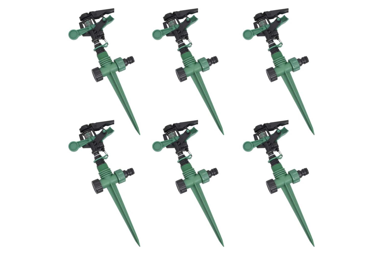 vidaXL 40847 Impulse Sprinkler Garden Watering 6 Pcs