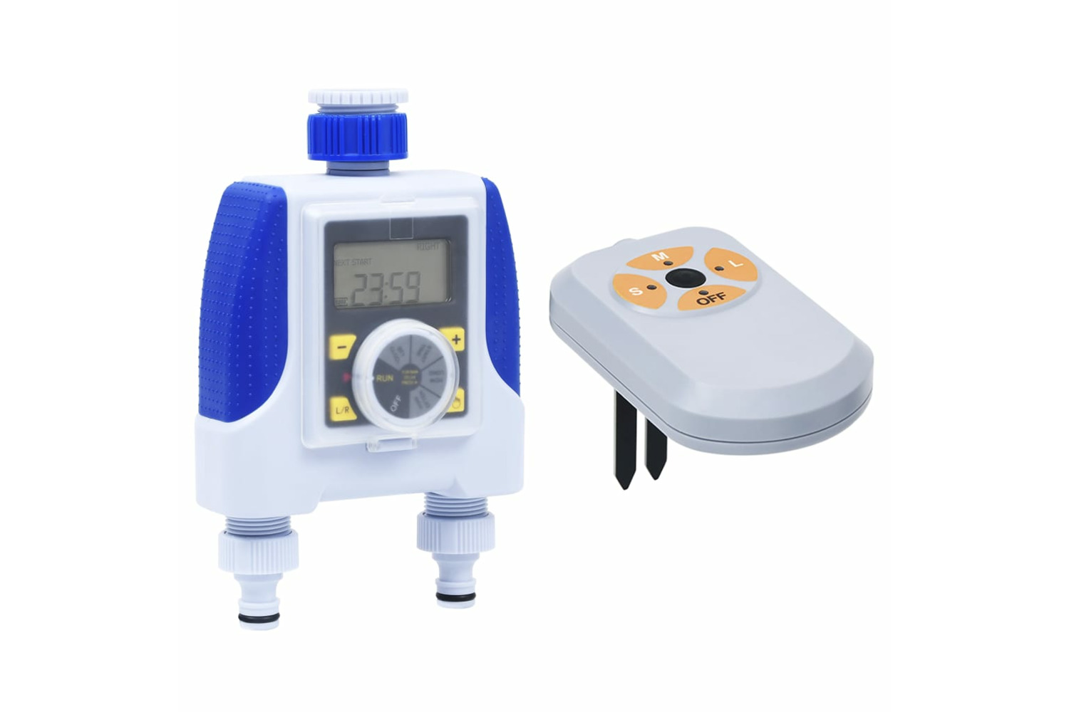 vidaXL 3072422 Electronic Dual Outlet Water Timer With Moisture Sensor