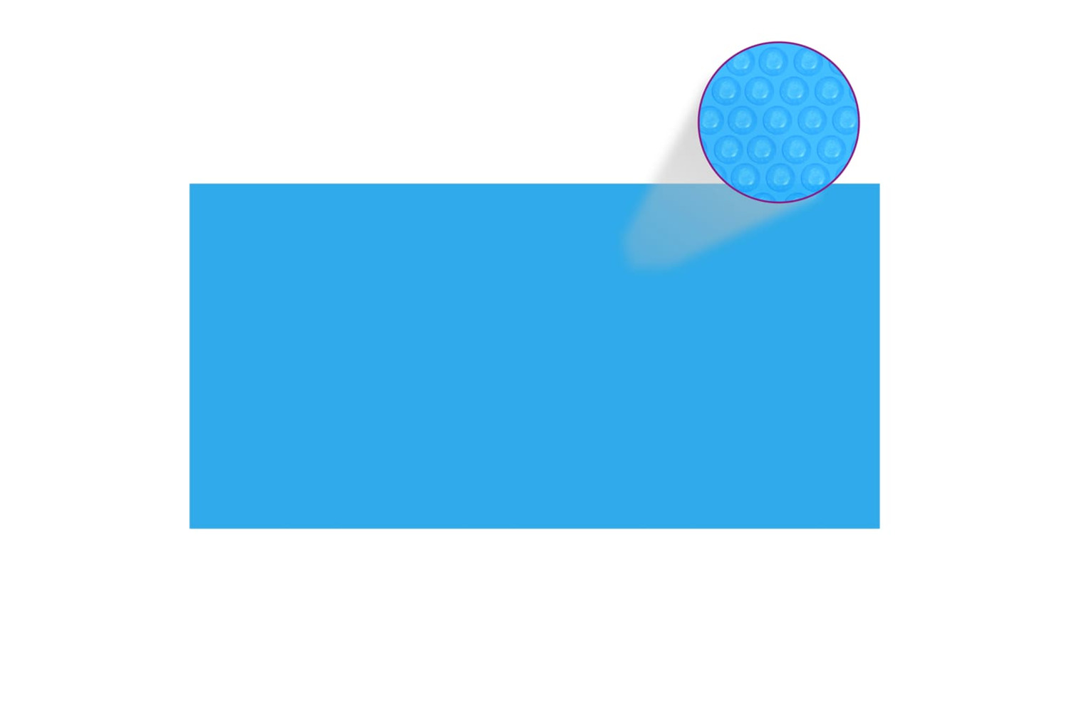 vidaXL 92962 Rectangular Pool Cover 1200x600cm Pe Blue