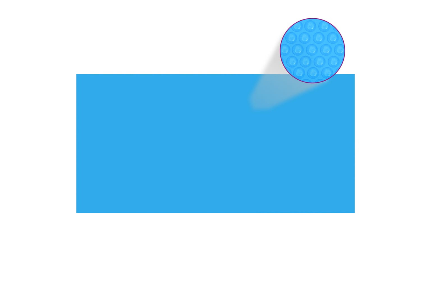 vidaXL 90679 Rectangular Pool Cover 732 X 366cm Pe Blue