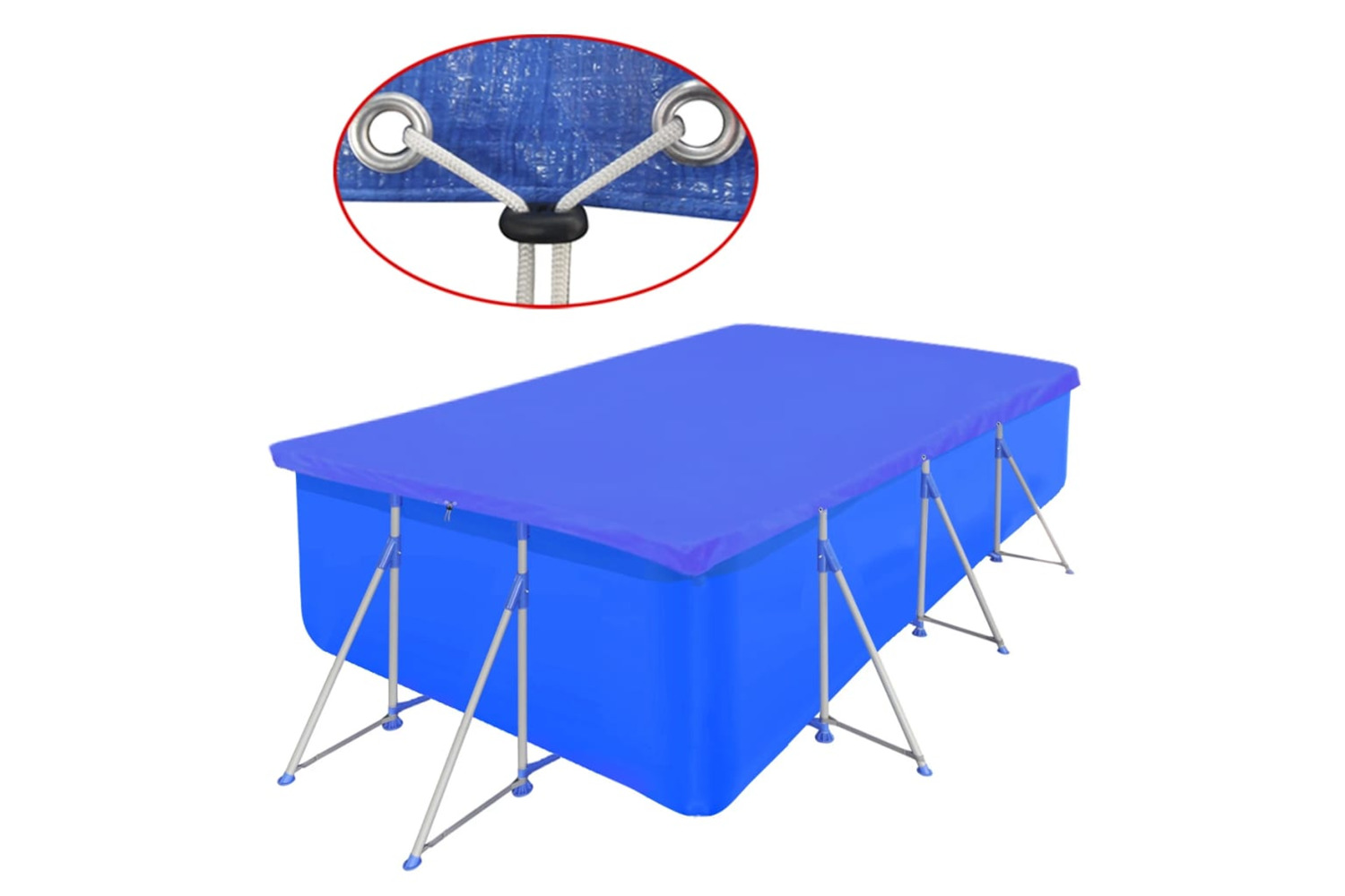 vidaXL 90590 Pool Cover Pe Rectangular 90 G/sqm 394 X 207cm