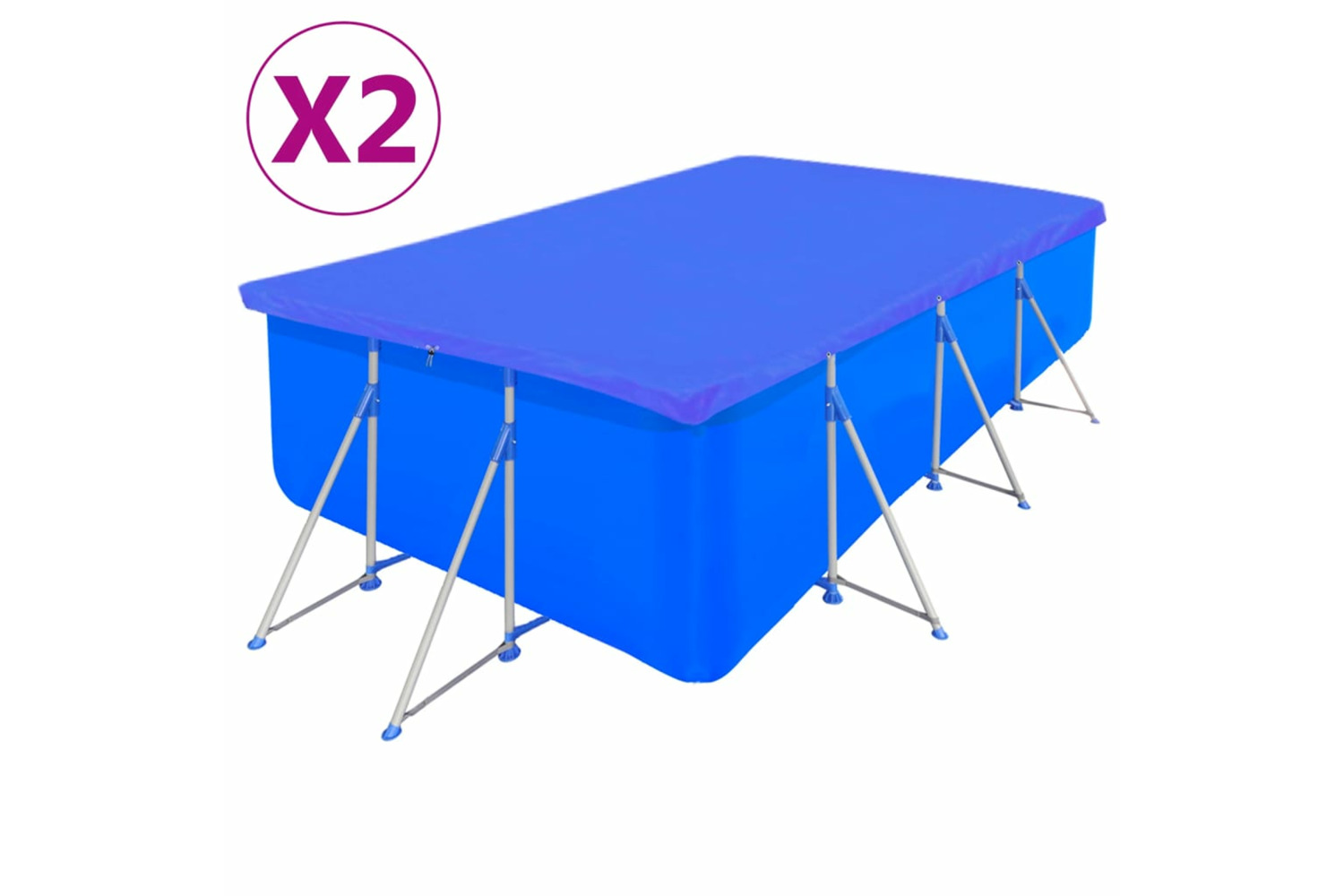 vidaXL 3082805 Pool Covers 2 Pcs Pe Rectangular 90 G/sqm 540x270cm