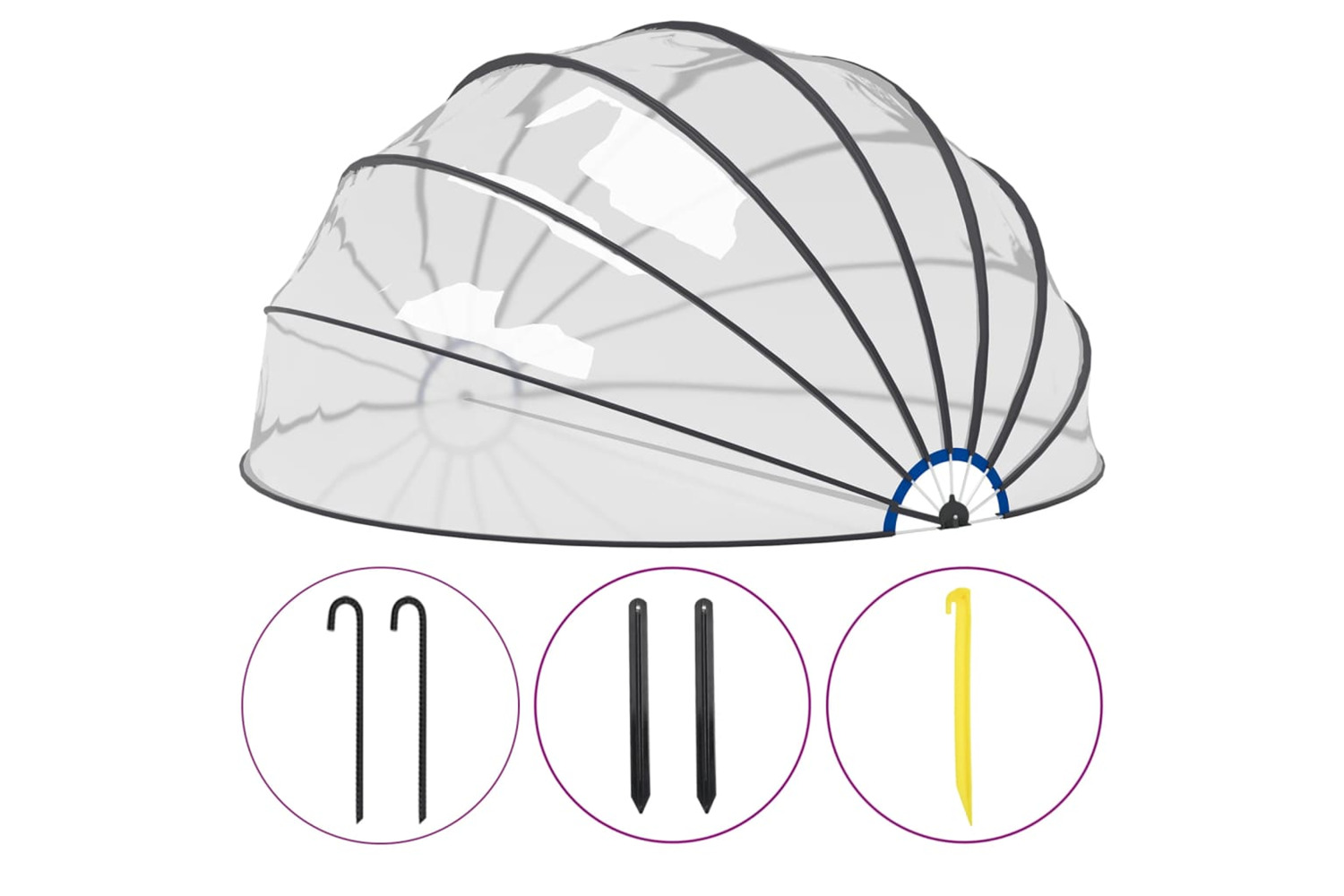 vidaXL 92798 Pool Dome 559x275cm