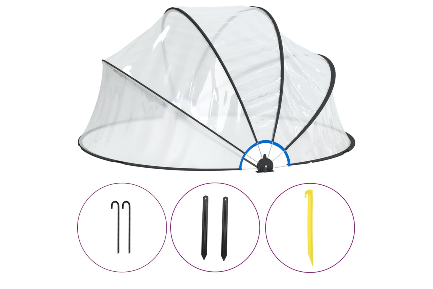 vidaXL 93812 Pool Dome Round 315x158cm Pvc