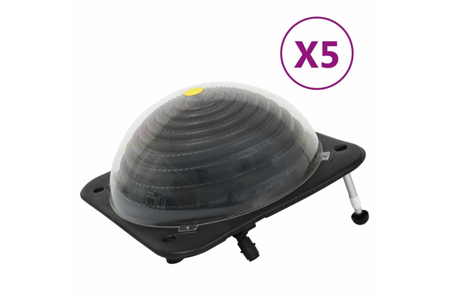 vidaXL 3079665 Solar Pool Heaters 5 Pcs 75x75x36cm Hdpe Aluminium