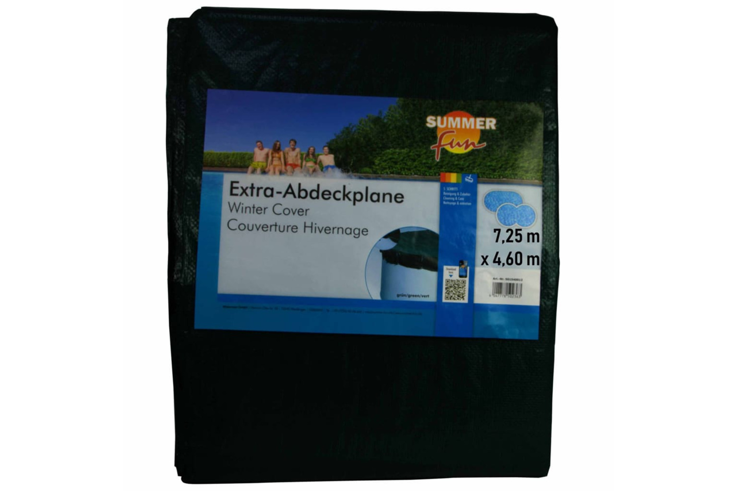 Summer Fun 426465 Winter Pool Cover Oval 725 Cm Pvc Green