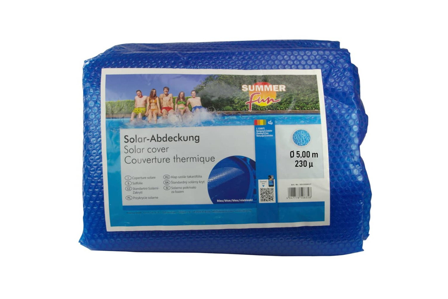 Summer Fun 428936 Summer Pool Solar Cover Round 500 Cm Pe Blue