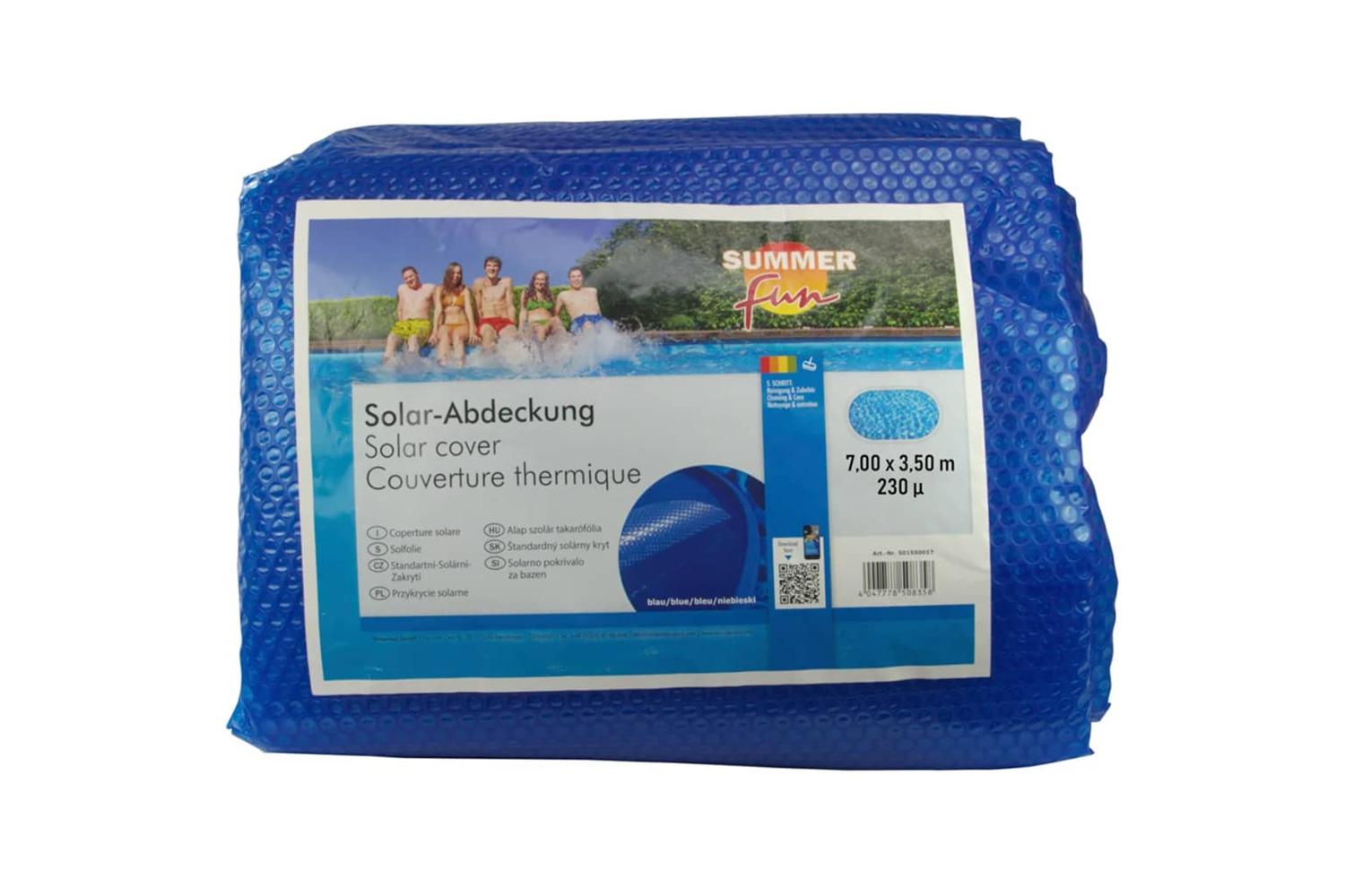 Summer Fun 428933 Summer Pool Solar Cover Oval 700x350 Cm Pe Blue