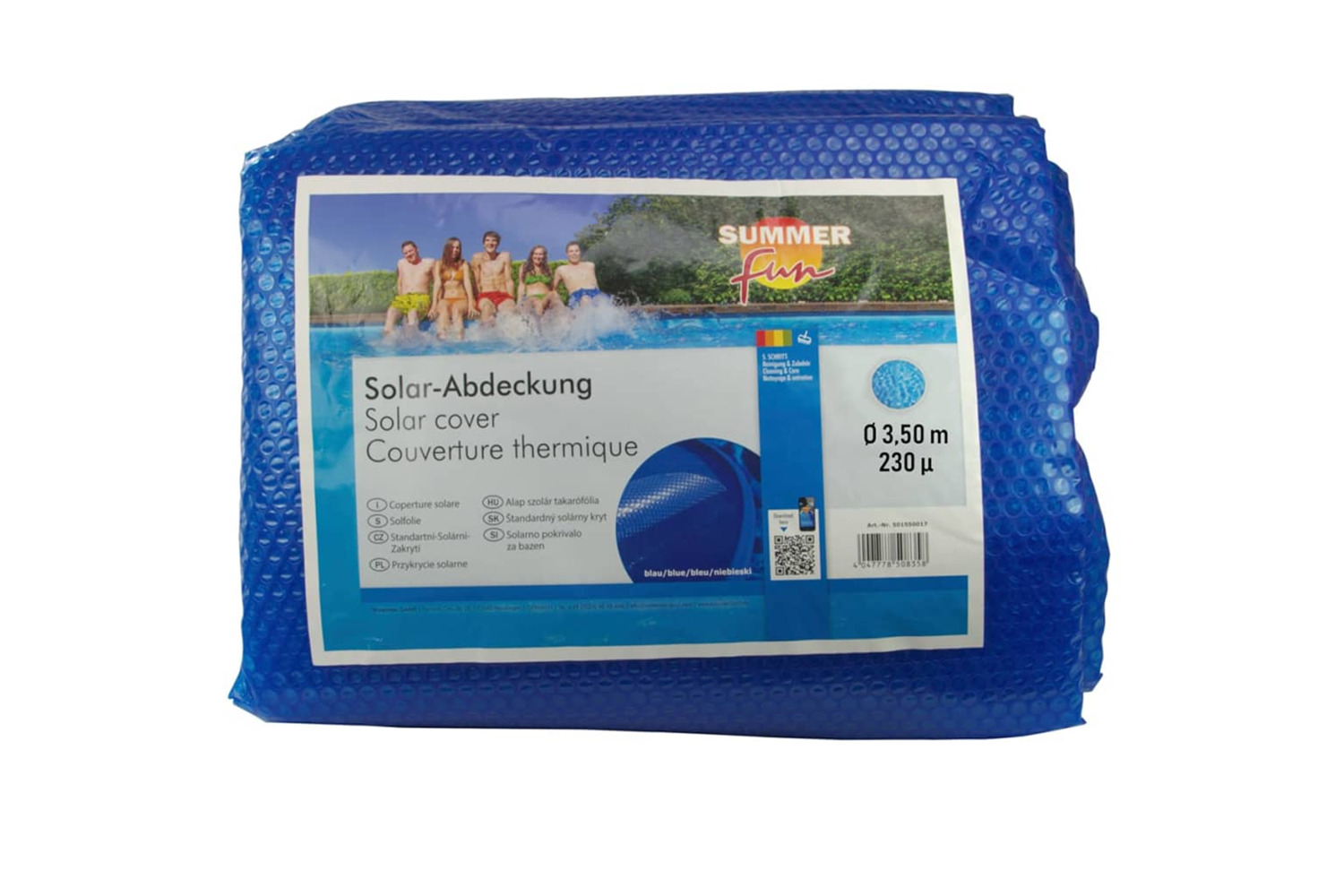 Summer Fun 428932 Summer Pool Solar Cover Round 350 Cm Pe Blue