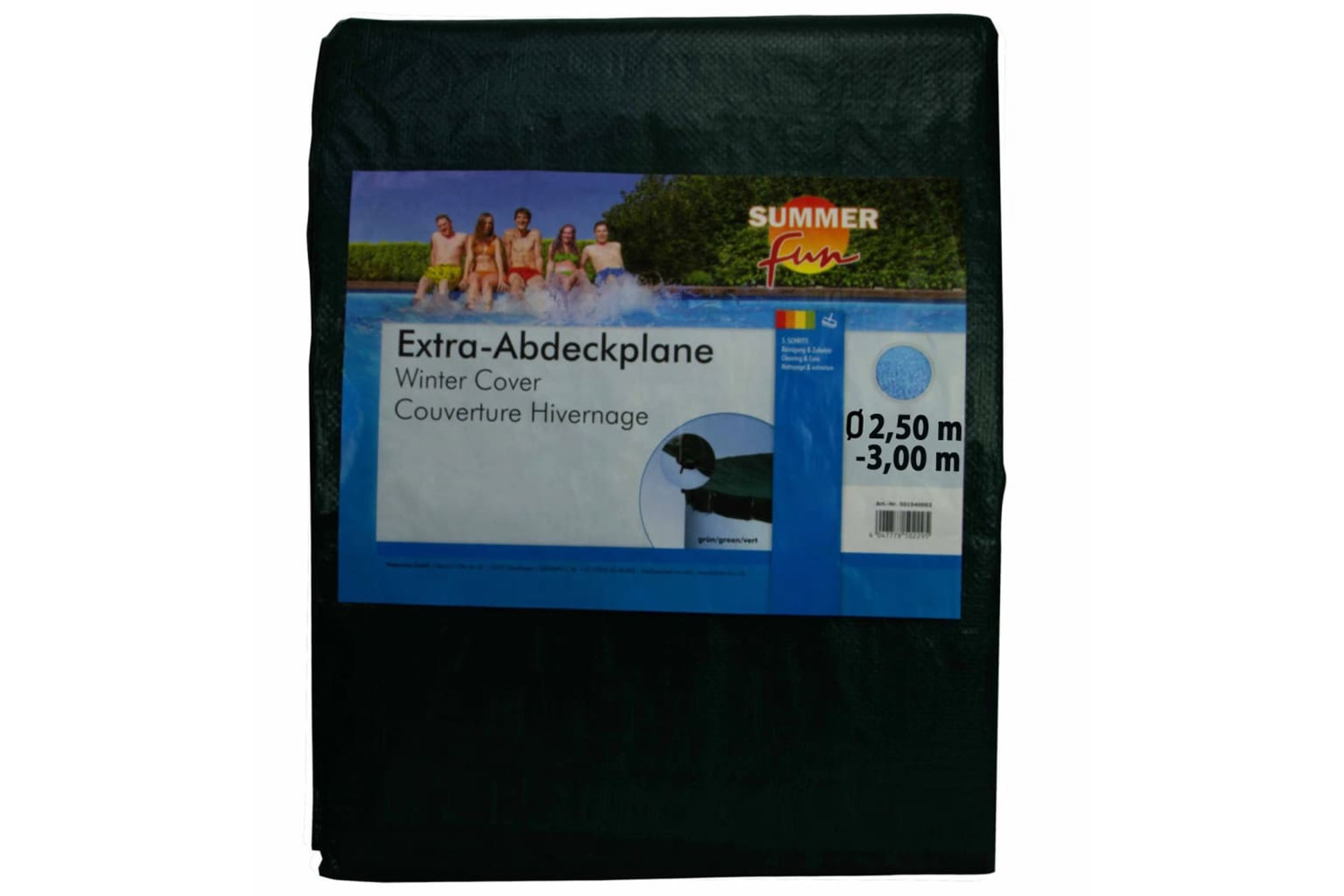 Summer Fun Winter Pool Cover Round 250-300 Cm Pvc Green