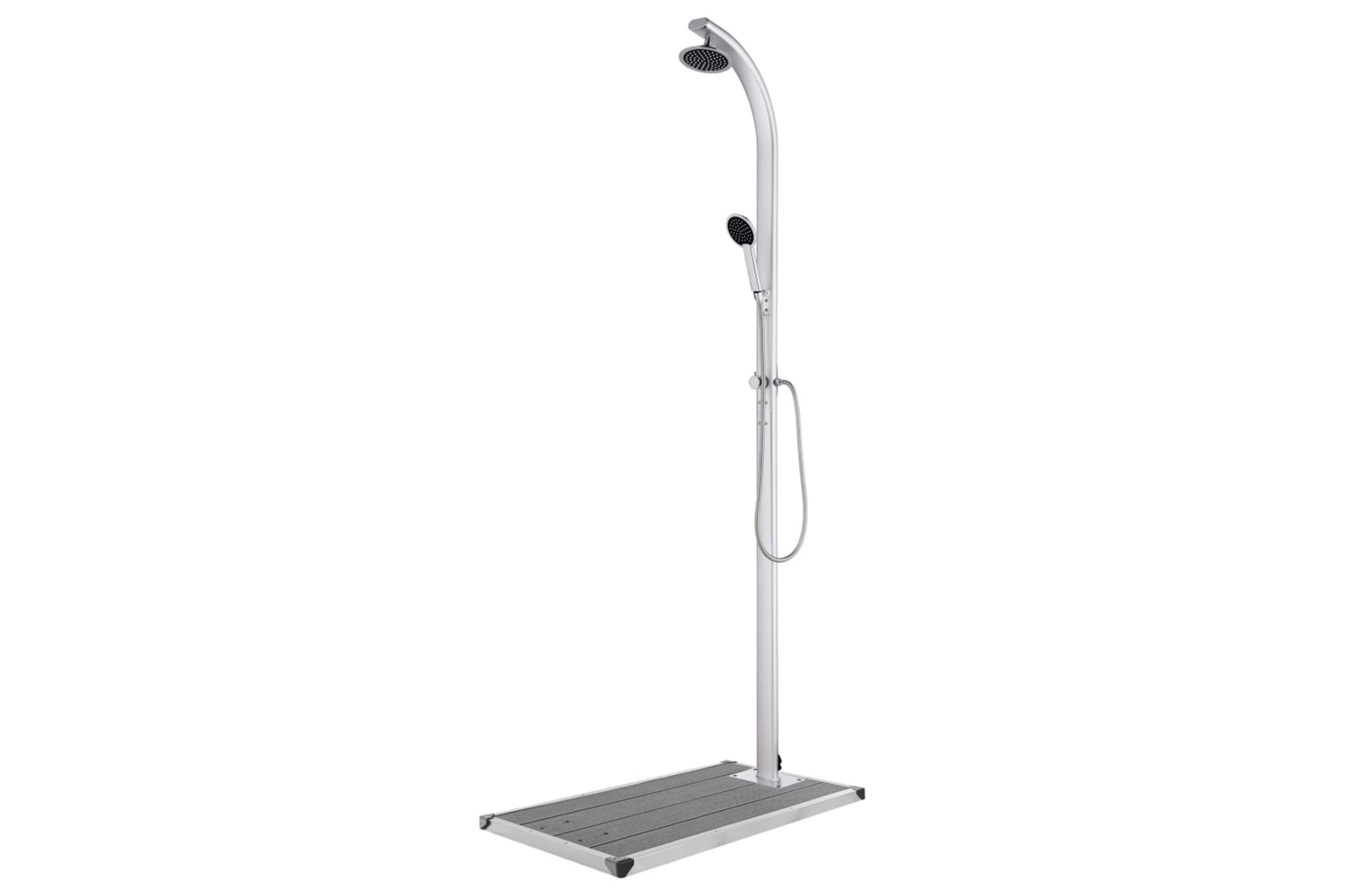 vidaXL 3070796 Garden Shower With Grey Base 220cm Aluminium
