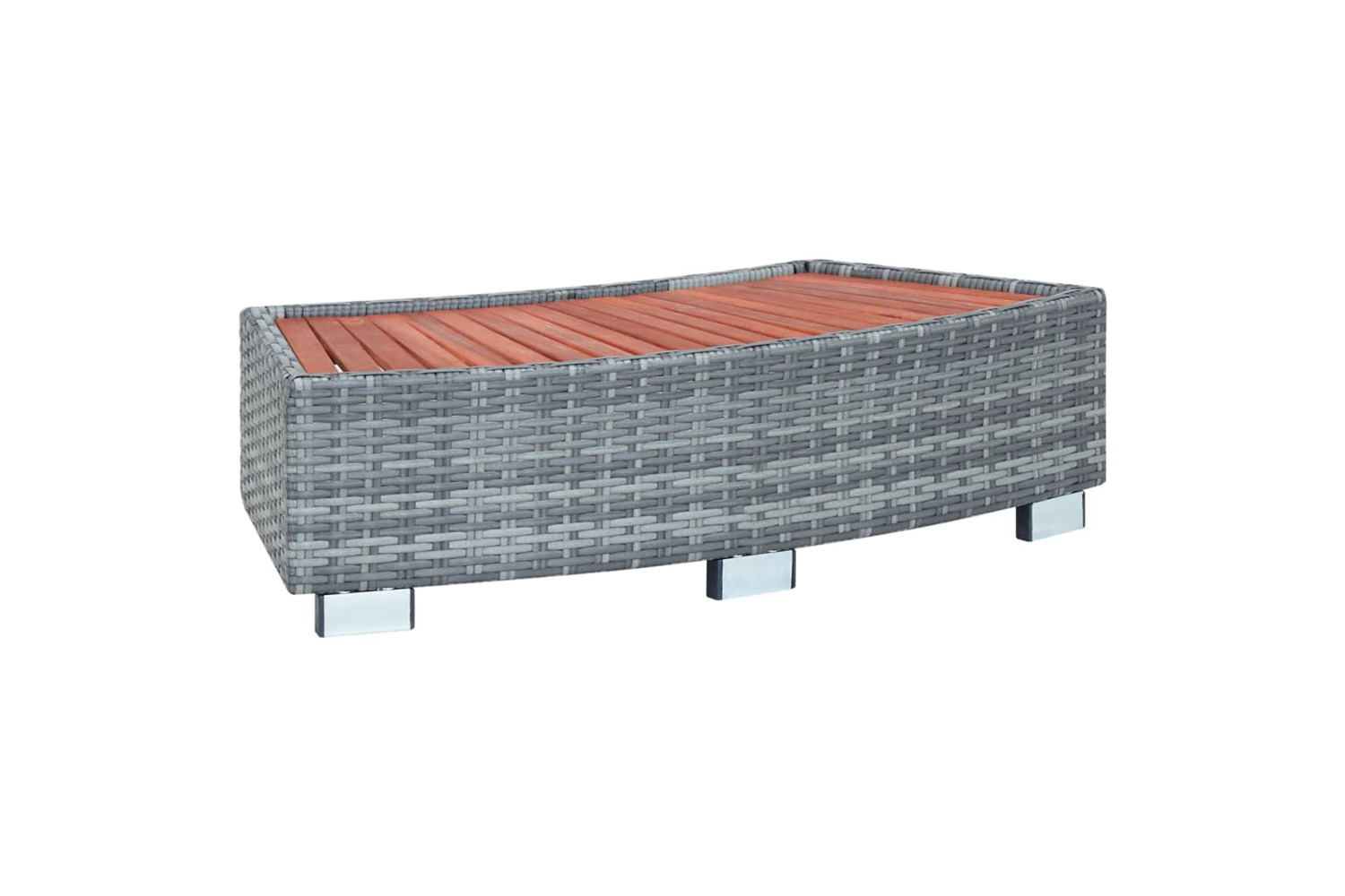vidaXL 46461 Spa Step Grey Poly Rattan 92x45x25cm