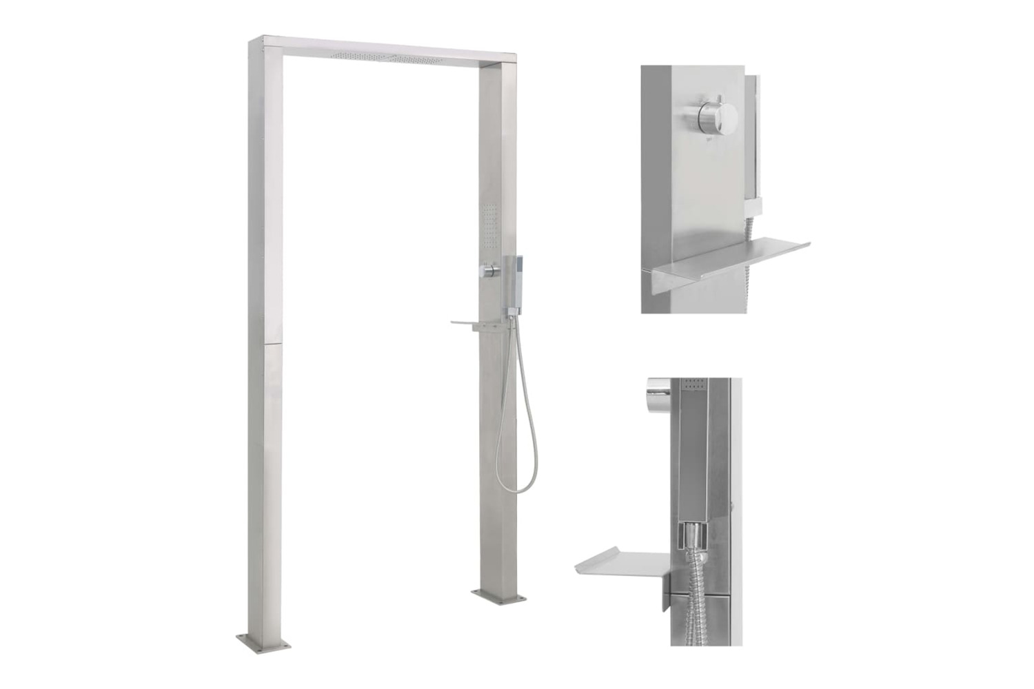 vidaXL 48201 Outdoor Shower Stainless Steel Double Jets