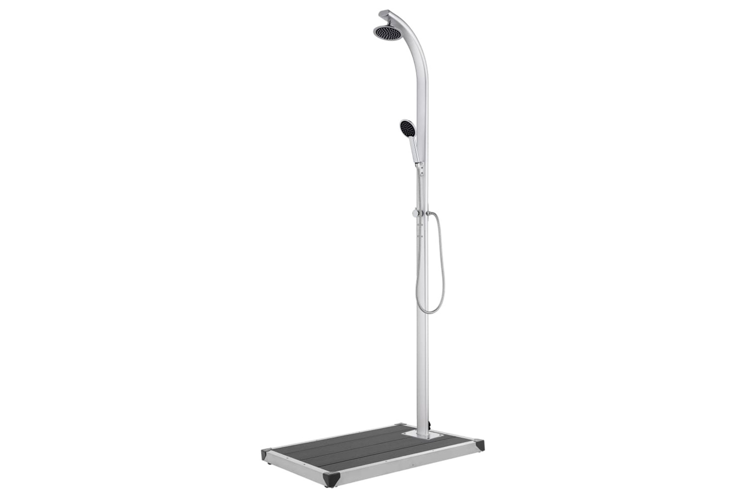 vidaXL 3070786 Garden Shower With Grey Base 220cm Aluminium
