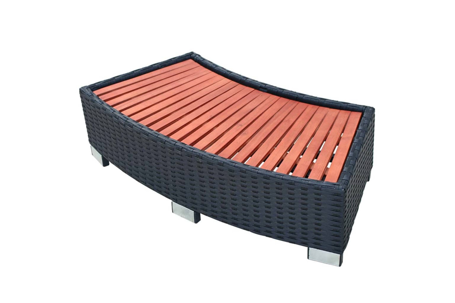 vidaXL 42700 Spa Step Poly Rattan 92x45x25cm Black