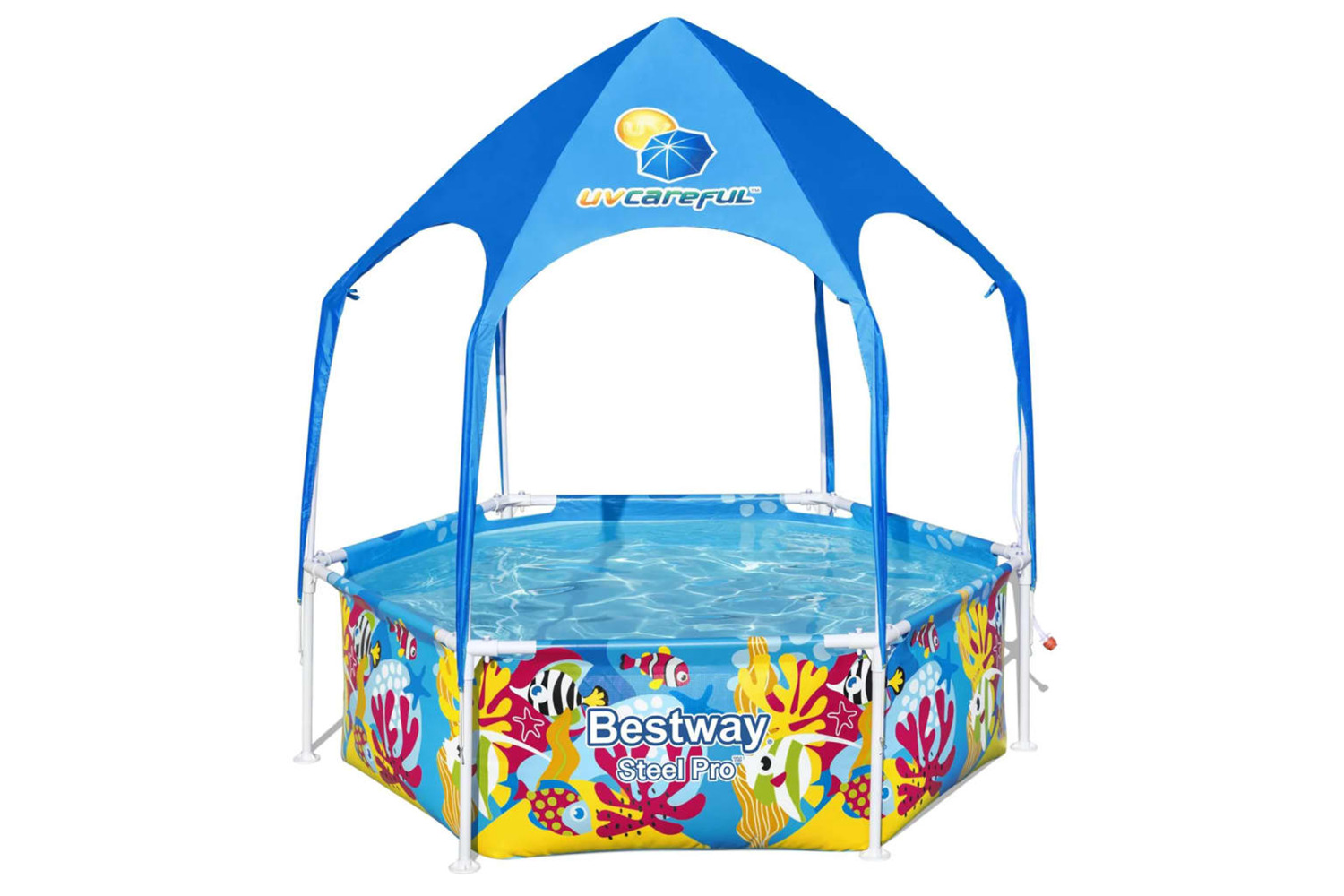 Bestway 93344 Steel Pro Uv Careful Above Ground Pool For Kids 183x51 Cm