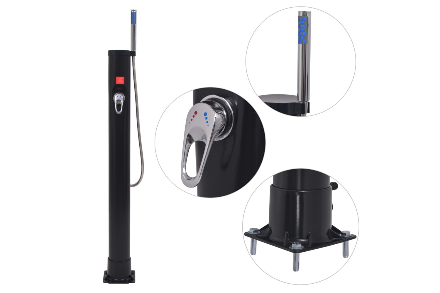 vidaXL 91231 Solar Shower 8 L Pvc Steel