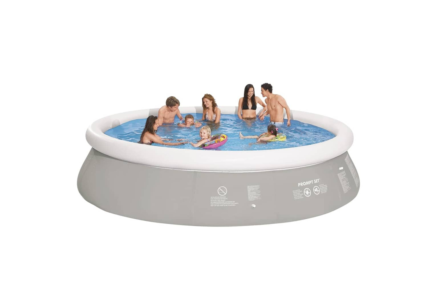 Jilong 90778 Round Inflatable Swimming Pool Grey 450 X 122 Cm