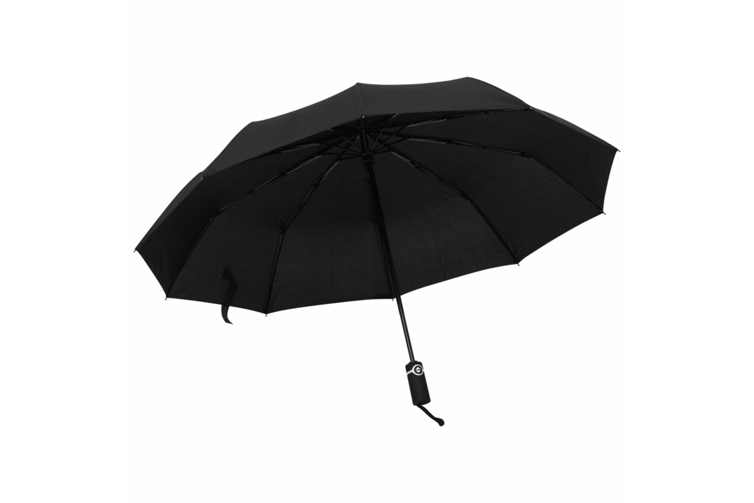 vidaXL 149145 Automatic Folding Umbrella Black 104cm