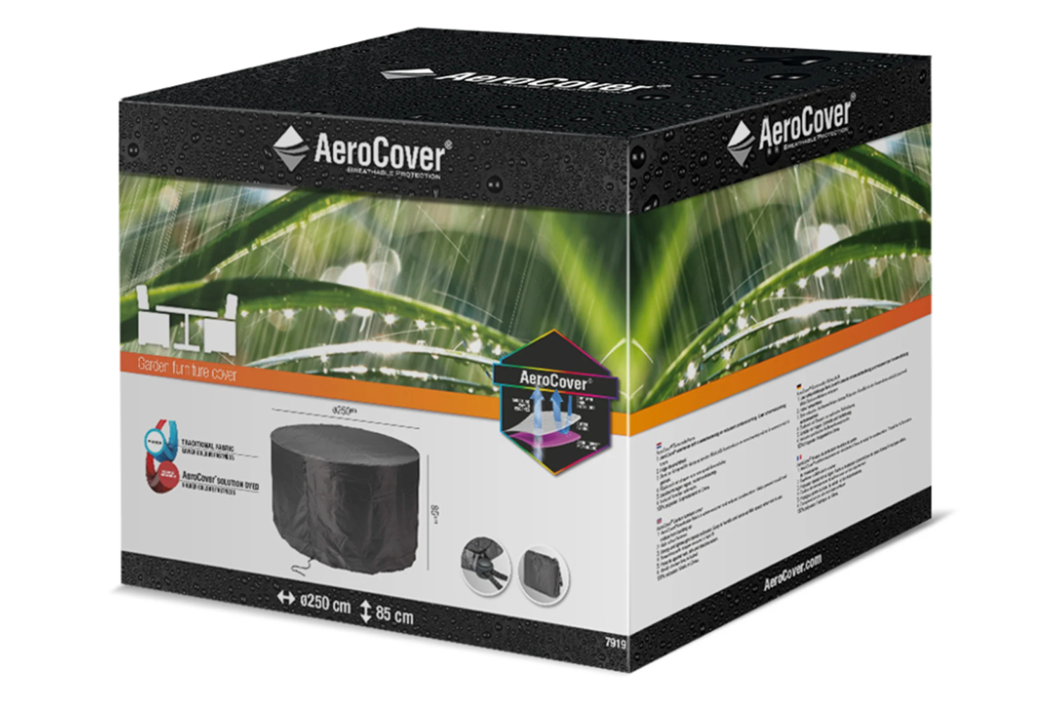 AeroCover Bronte 5 Piece Garden Set Cover Round | 250 x 85cm