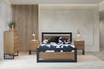Alexis Bed Frame| Single | 3ft | Ash Charcoal & Wood